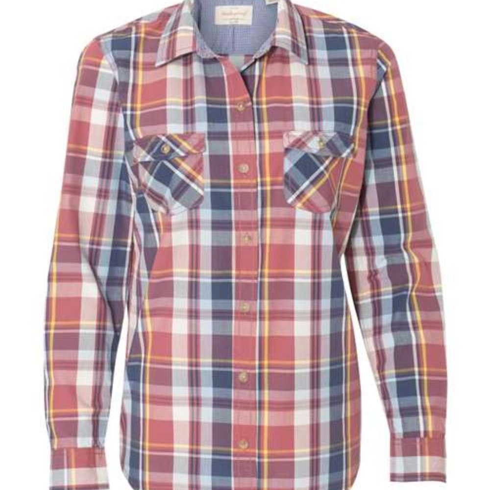 Women's Western Plaid Long Sleeve Sleeve Shirt - Picture 6 of 7